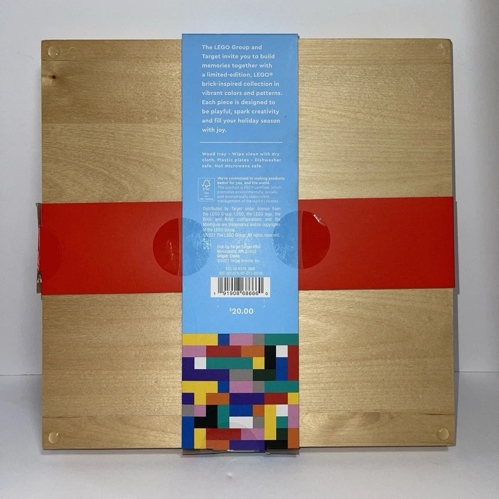 5pc Nested Square Tray Set Gray/Black/Teal/Green LEGO Collection x Target‎